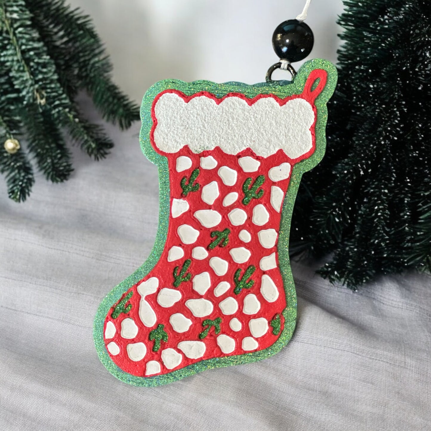 Christmas Cactus Stocking SET
