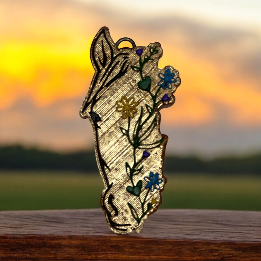 Floral Horse Head