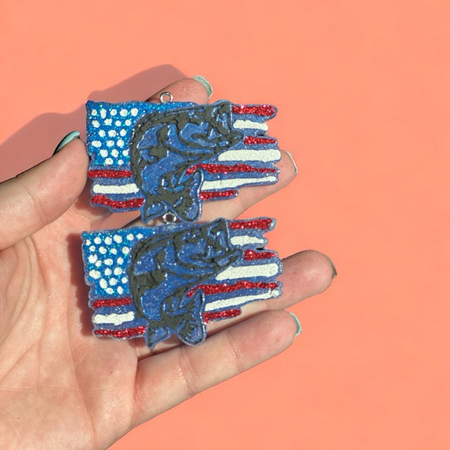 Vent Clips- Bass/ American Flag